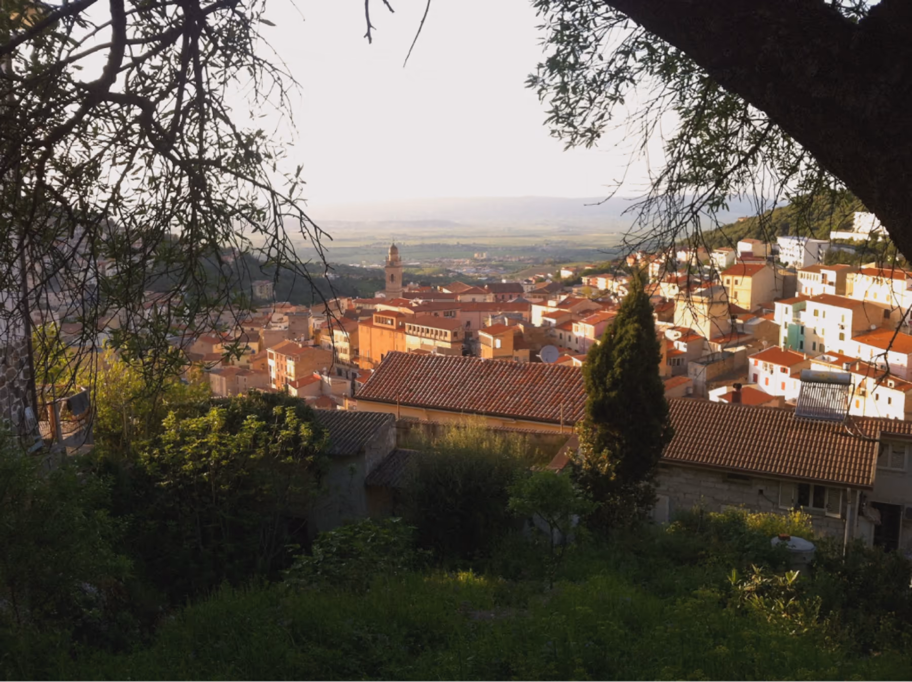 I tetti di Ozieri visti dall'alto
